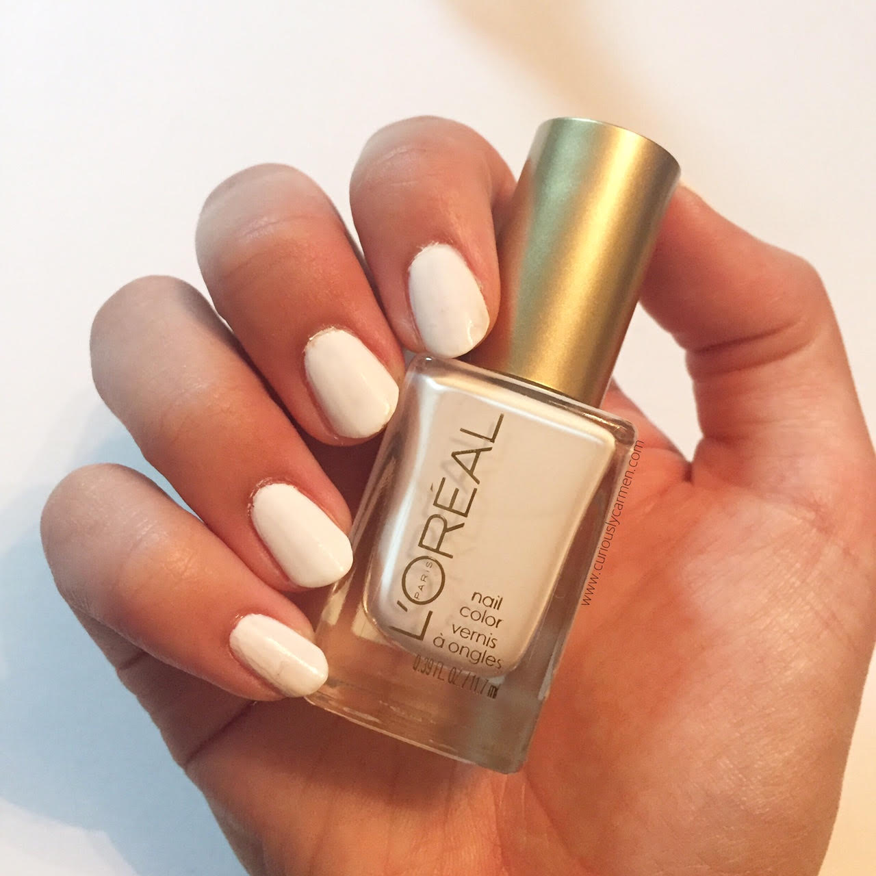 L'Oreal White Polish on Nails