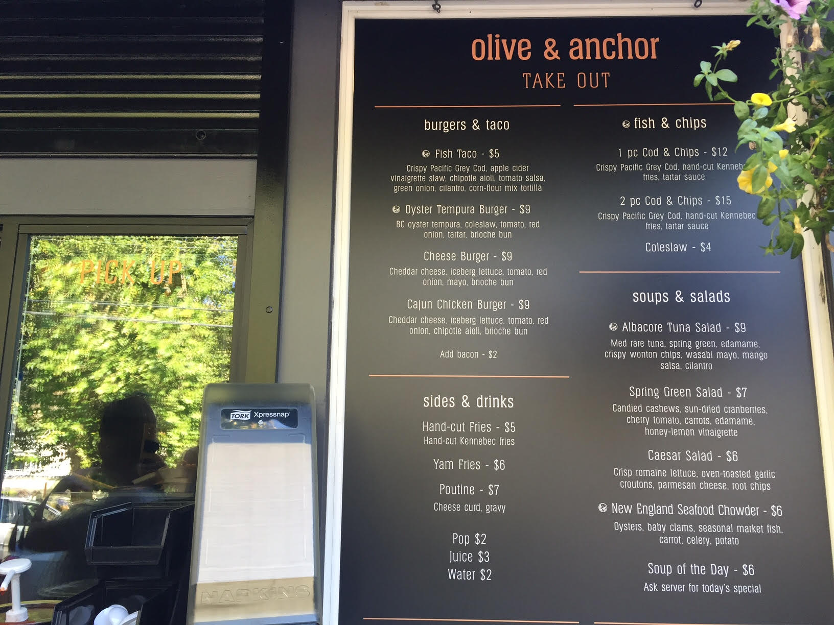 Olive & Anchor Take out